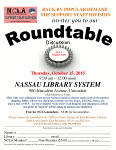 SSD Roundtable 2015 event flyer.
